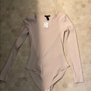 Cream Long Sleeve Body Suit